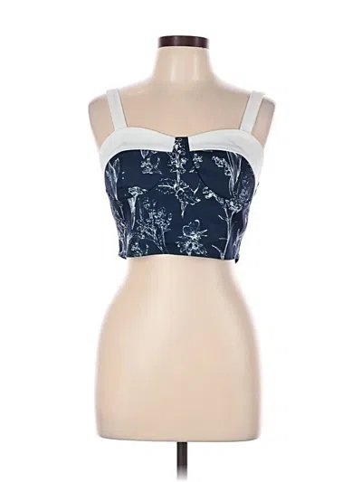 Pre-owned Cider Sleeveless Top Blue Strapless Neckline Tops