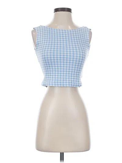 Pre-owned Cider Sleeveless Top Blue Strapless Neckline Tops