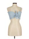 Cider Sleeveless Top Blue Sweetheart Neckline Tops In Blue