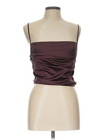 Pre-owned Cider Sleeveless Top Burgundy Strapless Neckline Tops