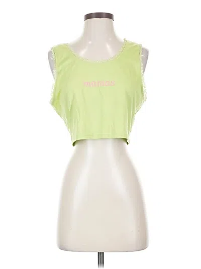 Pre-owned Cider Sleeveless Top Green Halter Neckline Tops