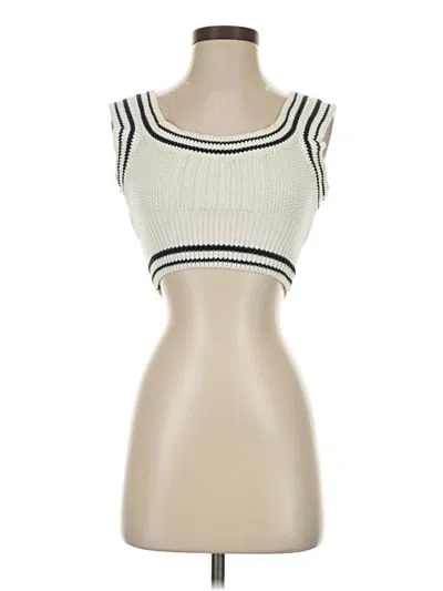 Pre-owned Cider Sleeveless Top Ivory Boatneck Tops In White