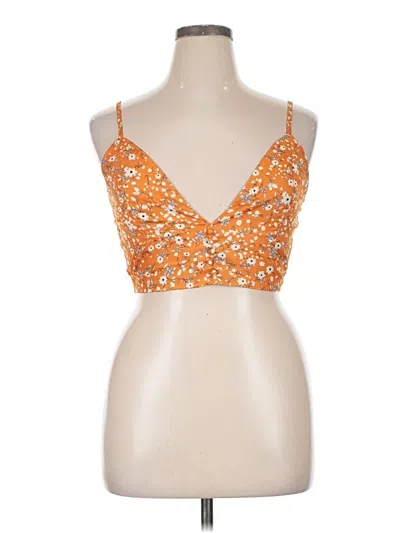 Pre-owned Cider Sleeveless Top Orange Sweetheart Neckline Tops