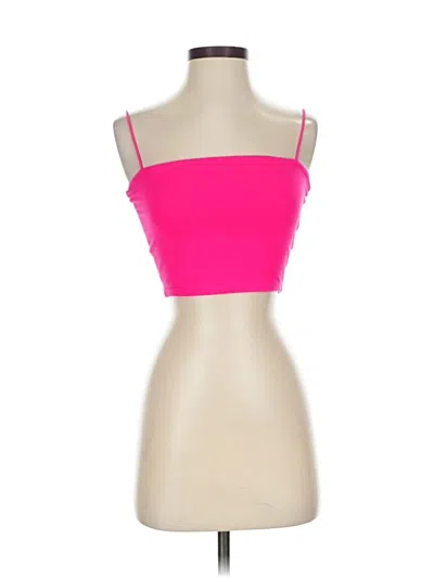 Pre-owned Cider Sleeveless Top Pink Strapless Neckline Tops