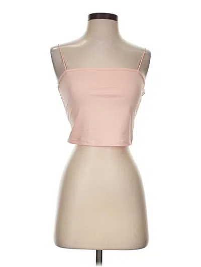 Pre-owned Cider Sleeveless Top Pink Strapless Neckline Tops