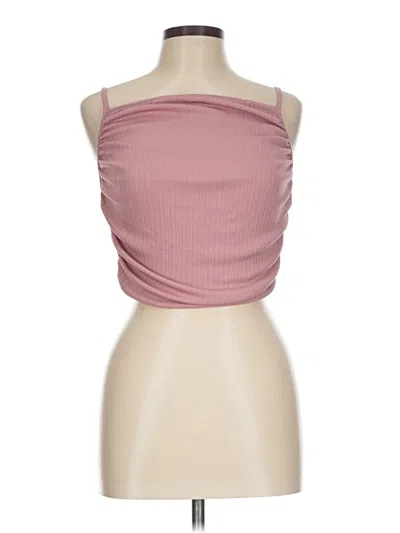 Pre-owned Cider Sleeveless Top Pink Strapless Neckline Tops