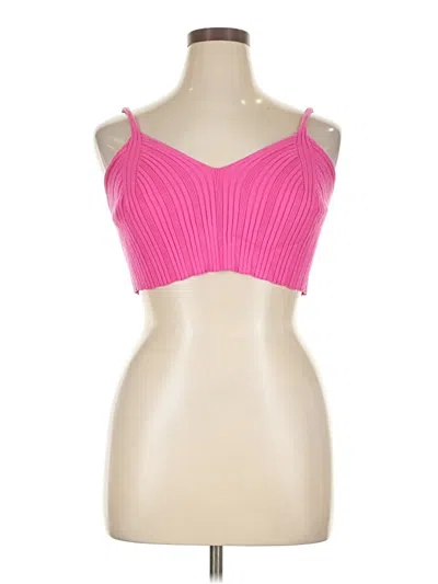 Pre-owned Cider Sleeveless Top Pink Sweetheart Neckline Tops
