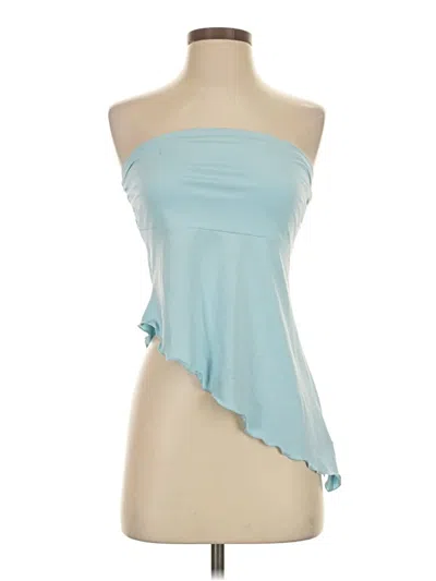 Pre-owned Cider Sleeveless Top Teal Strapless Neckline Tops