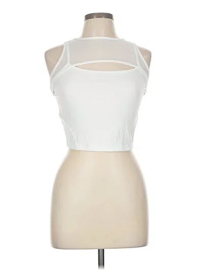 Pre-owned Cider Sleeveless Top White Halter Neckline Tops