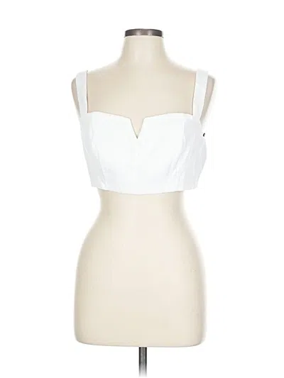 Pre-owned Cider Sleeveless Top White Sweetheart Neckline Tops
