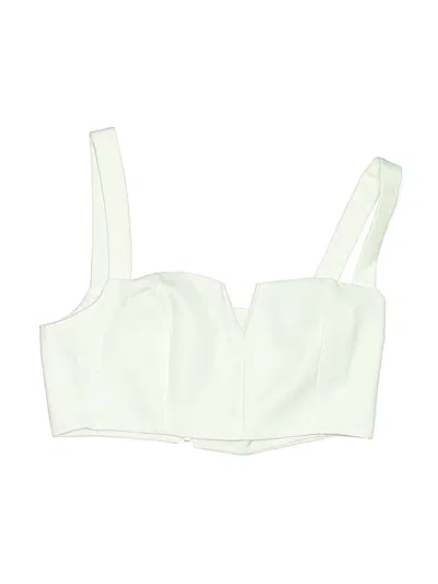 Pre-owned Cider Sleeveless Top White Sweetheart Neckline Tops