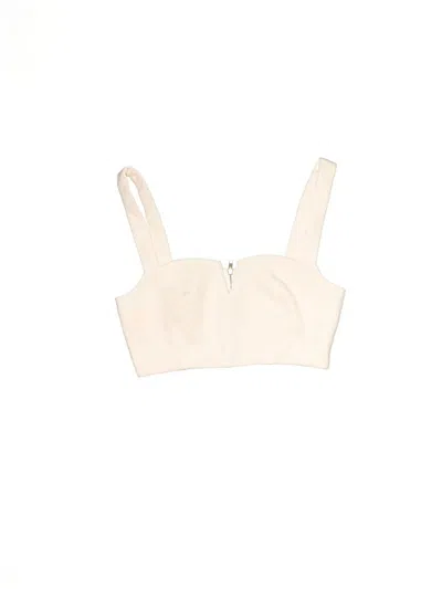 Pre-owned Cider Sleeveless Top White Sweetheart Neckline Tops