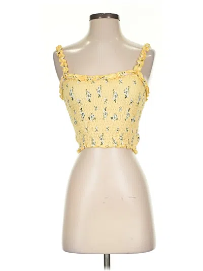 Cider Sleeveless Top Yellow Sweetheart Neckline Tops