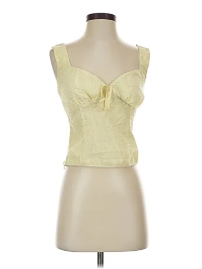 Pre-owned Cider Sleeveless Top Yellow Sweetheart Neckline Tops