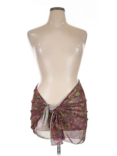 Pre-owned Cider Swimsuit Cover Up In Burgundy