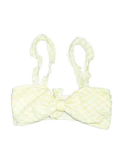 Pre-owned Cider Swimsuit Top Yellow Swimwear