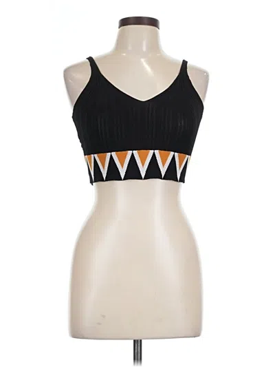 Pre-owned Cider Tank Top Black Halter Neckline Tops