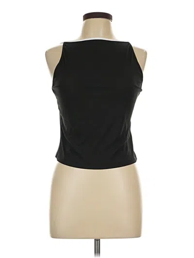 Pre-owned Cider Tank Top Black Halter Neckline Tops