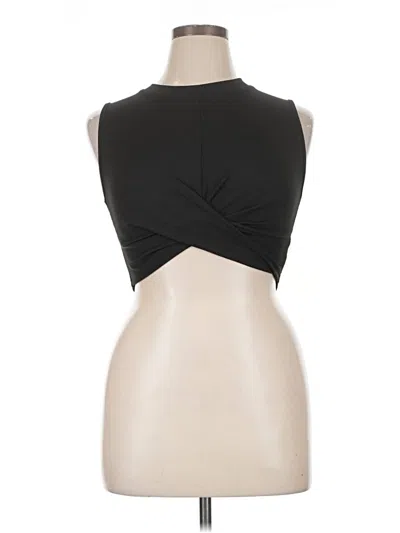 Pre-owned Cider Tank Top Black Halter Neckline Tops