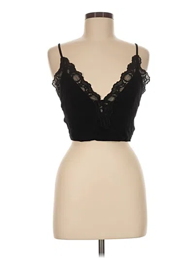 Pre-owned Cider Tank Top Black Sweetheart Neckline Tops