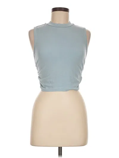 Pre-owned Cider Tank Top Blue Halter Neckline Tops