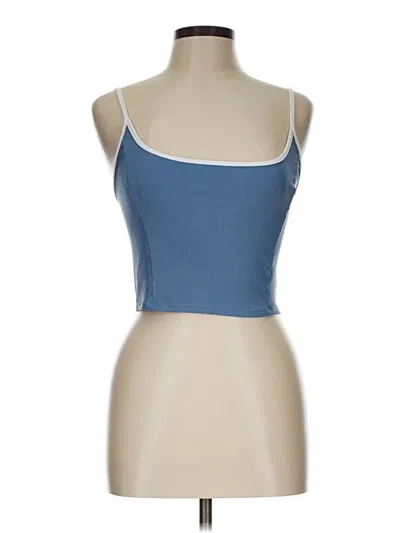 Pre-owned Cider Tank Top Blue Strapless Neckline Tops