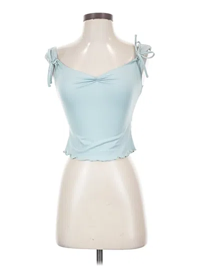 Pre-owned Cider Tank Top Blue Strapless Neckline Tops