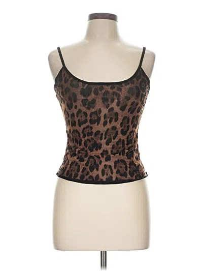 Pre-owned Cider Tank Top Brown Strapless Neckline Tops