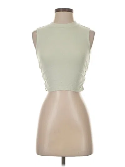 Pre-owned Cider Tank Top Green Halter Neckline Tops