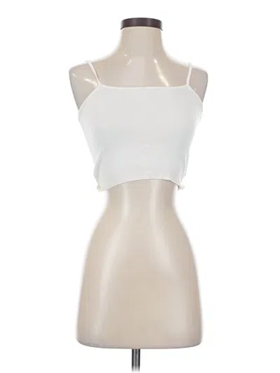 Pre-owned Cider Tank Top Ivory Halter Neckline Tops In White