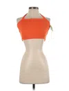 Cider Tank Top Orange Halter Neckline Tops In Orange
