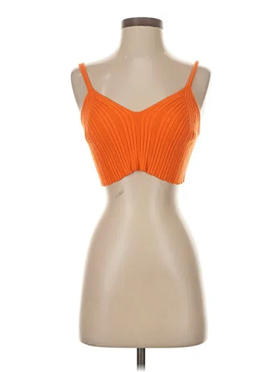 Pre-owned Cider Tank Top Orange Strapless Neckline Tops