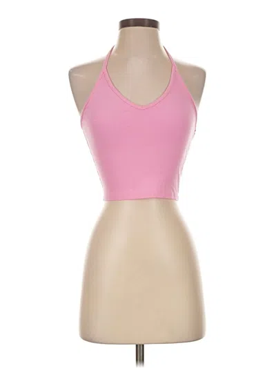 Pre-owned Cider Tank Top Pink Halter Neckline Tops