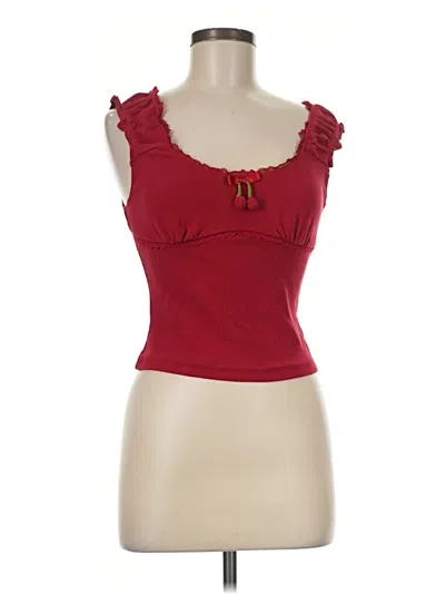 Pre-owned Cider Tank Top Red Sweetheart Neckline Tops