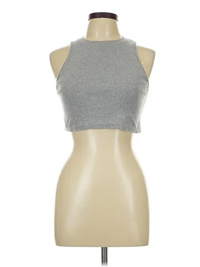 Pre-owned Cider Tank Top Silver Halter Neckline Tops