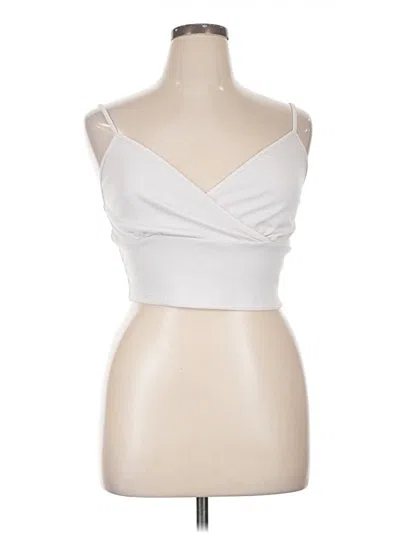 Pre-owned Cider Tank Top Silver Strapless Neckline Tops