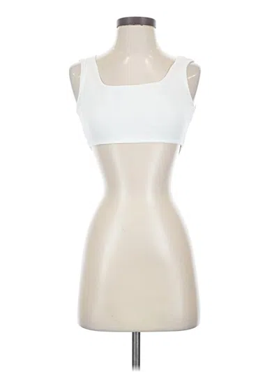 Pre-owned Cider Tank Top White Strapless Neckline Tops