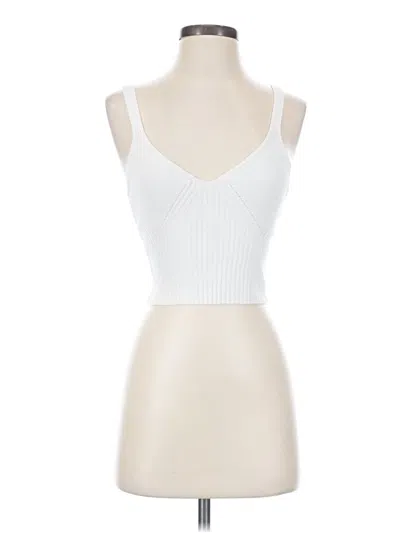 Pre-owned Cider Tank Top White Strapless Neckline Tops