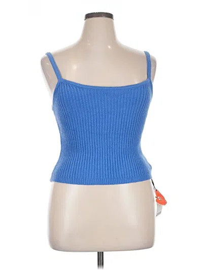 Cider Tube Top Blue Strapless Neckline Tops