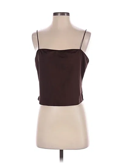 Pre-owned Cider Tube Top Brown Strapless Neckline Tops