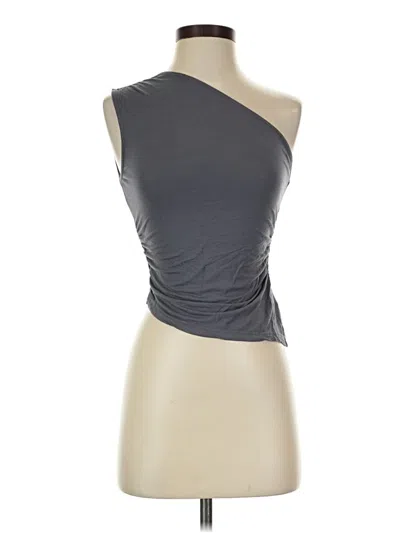 Pre-owned Cider Tube Top Gray One Shoulder Neckline Tops