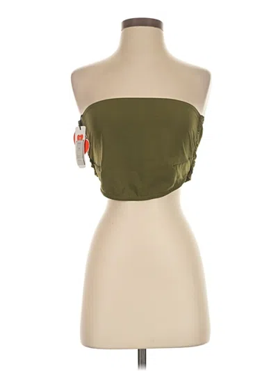 Cider Tube Top Green Strapless Neckline Tops