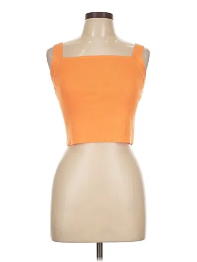 Pre-owned Cider Tube Top Orange Strapless Neckline Tops