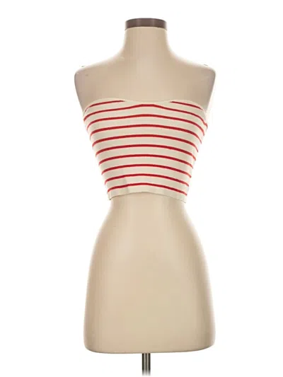 Pre-owned Cider Tube Top Red Strapless Neckline Tops