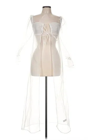 Pre-owned Cider Tube Top White Strapless Neckline Tops