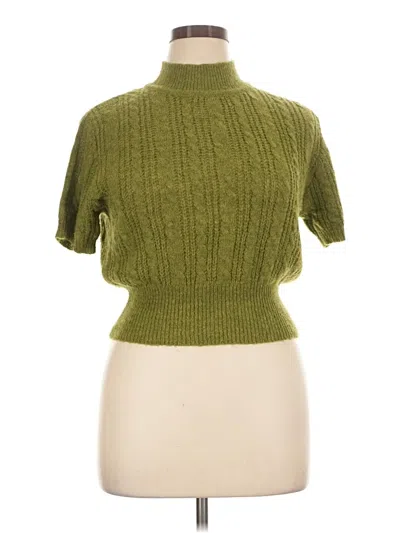 Pre-owned Cider Turtleneck Sweater In Green