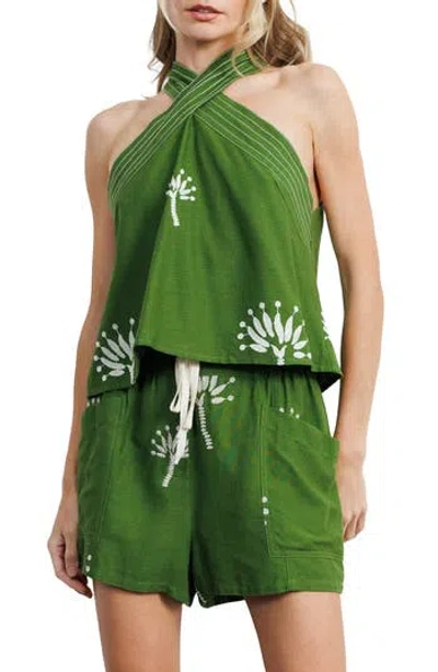 Ciebon Adara Halter Top In Green