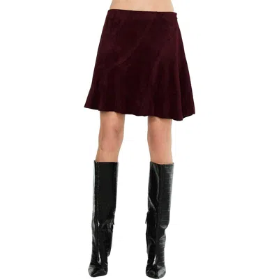 Ciebon Aje Faux Suede Miniskirt In Brown