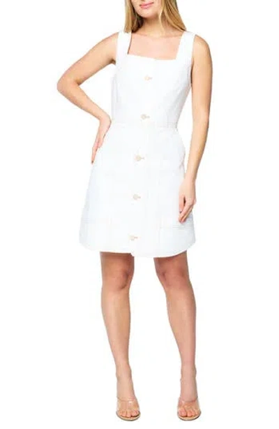 Ciebon Alanni Topstitch Detail Cotton Blend Dress In White