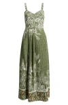CIEBON CIEBON ALAYNA MIXED PRINT MAXI DRESS